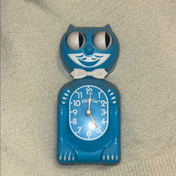 Vintage Scuba Blue Kit Cat Klock Wall Shelf Clock Decor - Picture 2 of 2